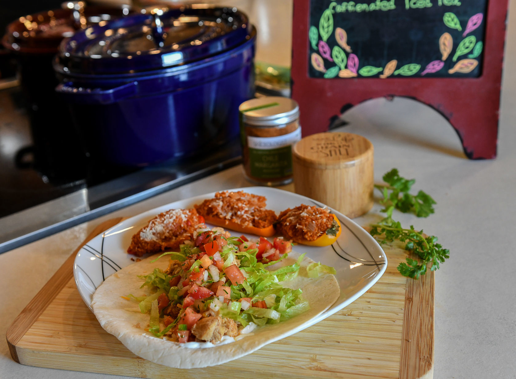Chili margarita chicken taco